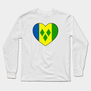 Heart - Saint Vincent and the Grenadines Long Sleeve T-Shirt